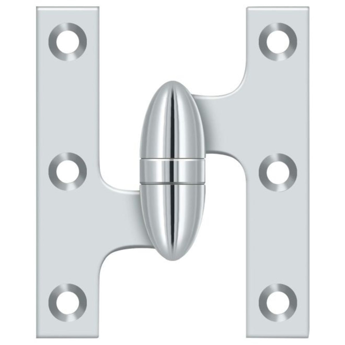 Deltana OK5032B26-L Olive Knuckle Hinge, Bright Chrome