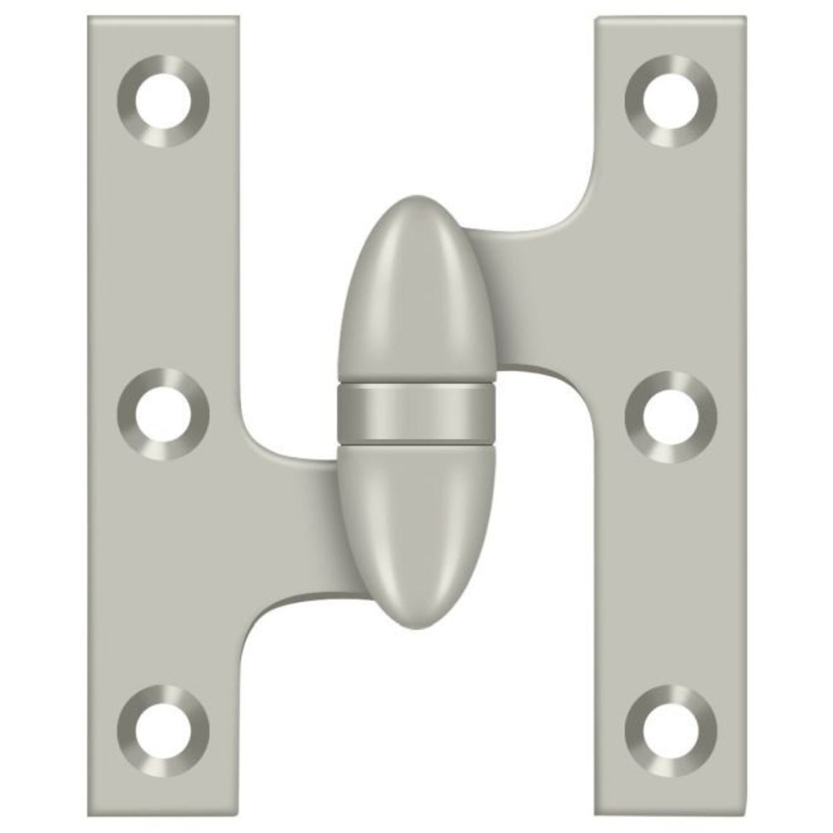 Deltana OK3025B15-L Olive Knuckle Hinge, Satin Nickel