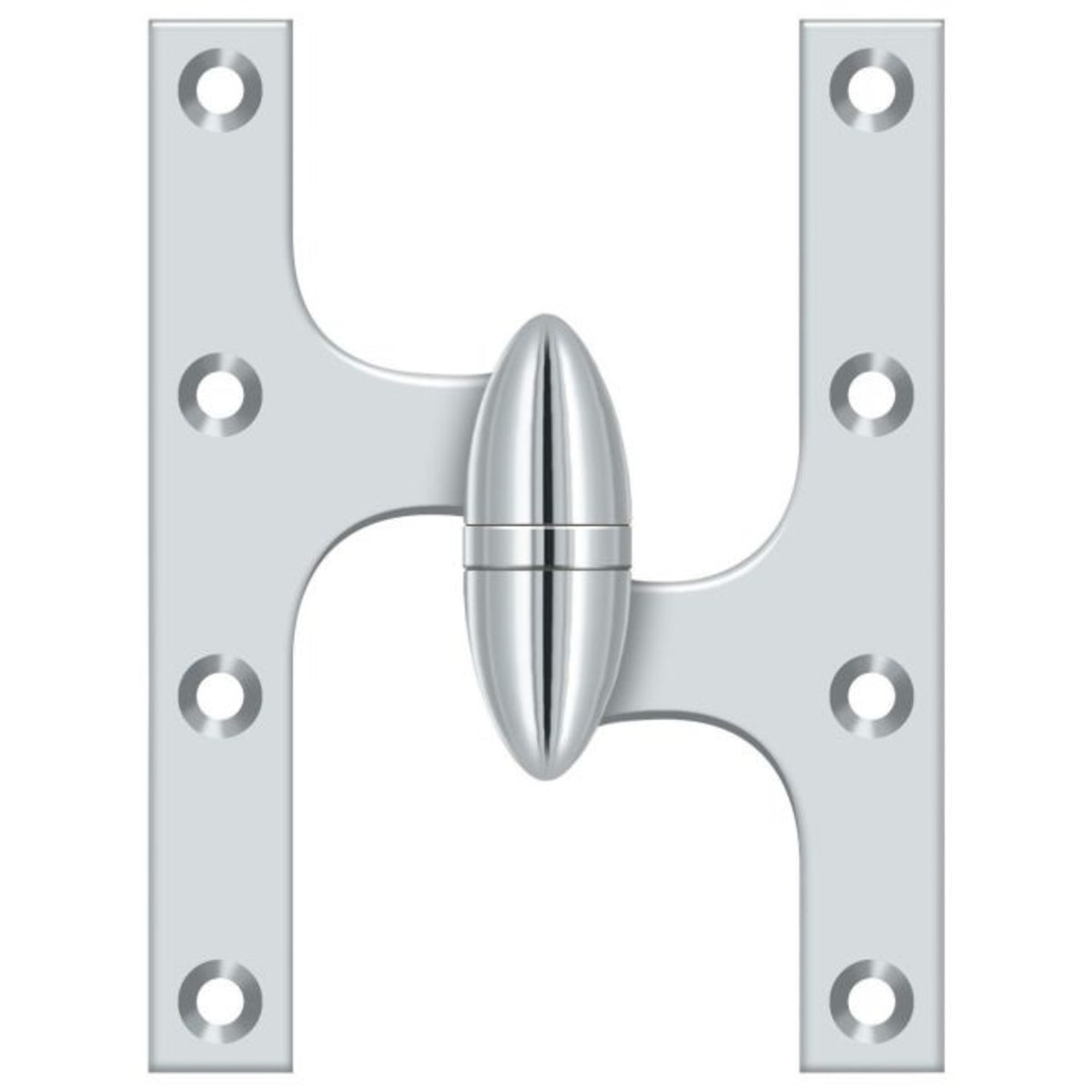 Deltana OK6045B26-R Door Hinge, Bright Chrome, 6" x 4-1/2"