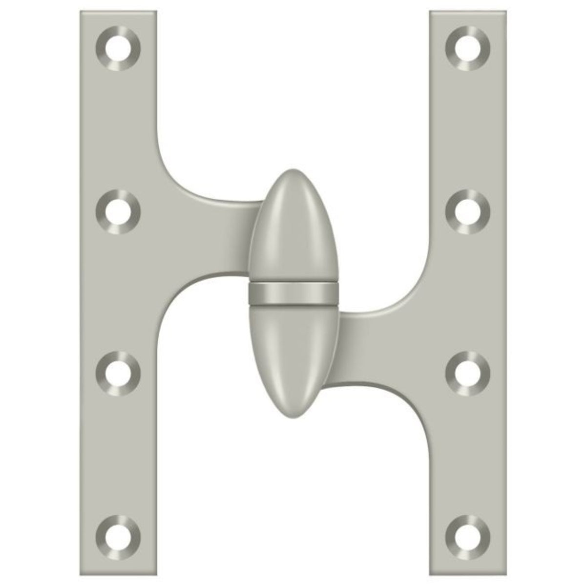 Deltana OK6045B15-R Door Hinge, Satin Nickel, 6" x 4-1/2"