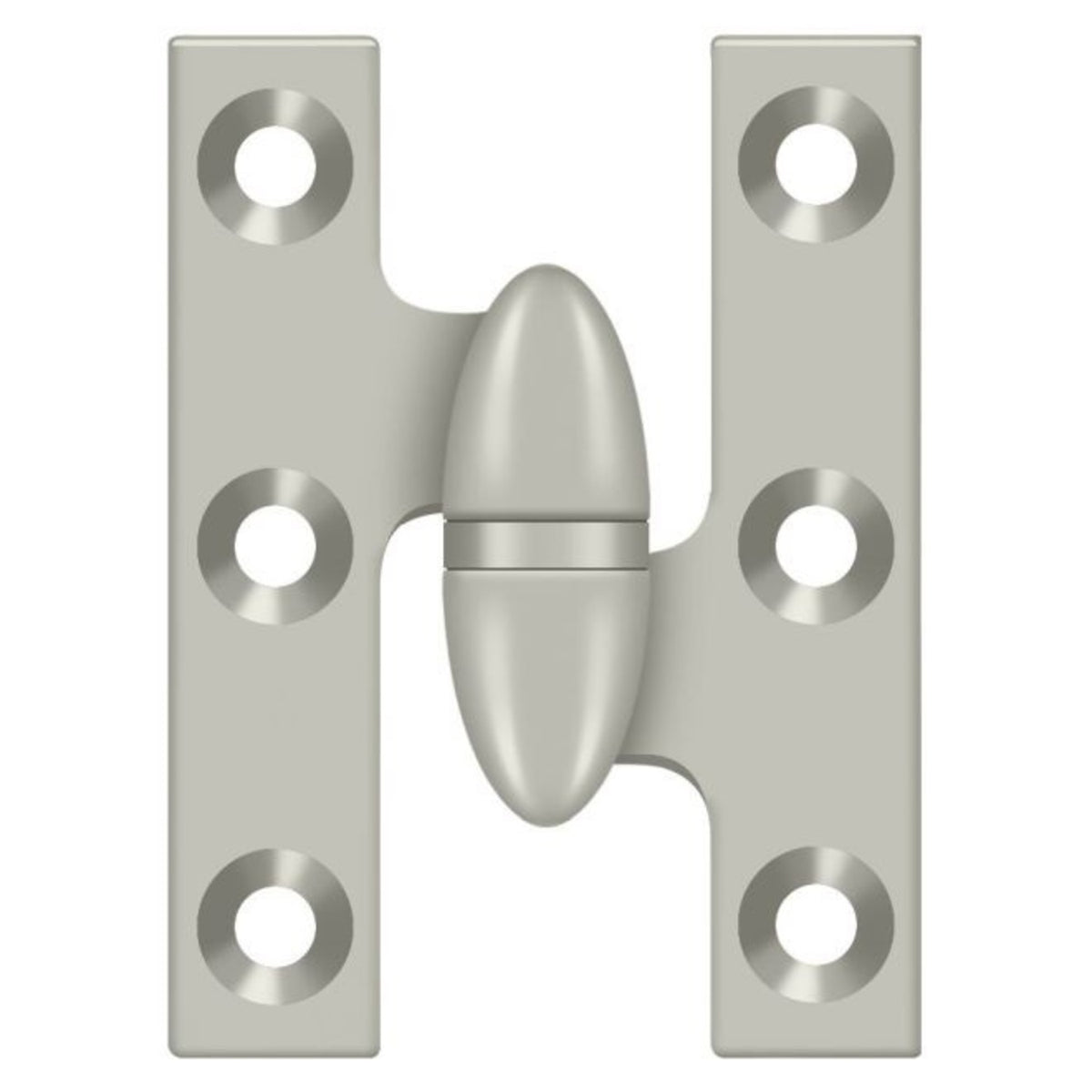 Deltana OK2015U15-R Olive Knuckle Hinge, Satin Nickel
