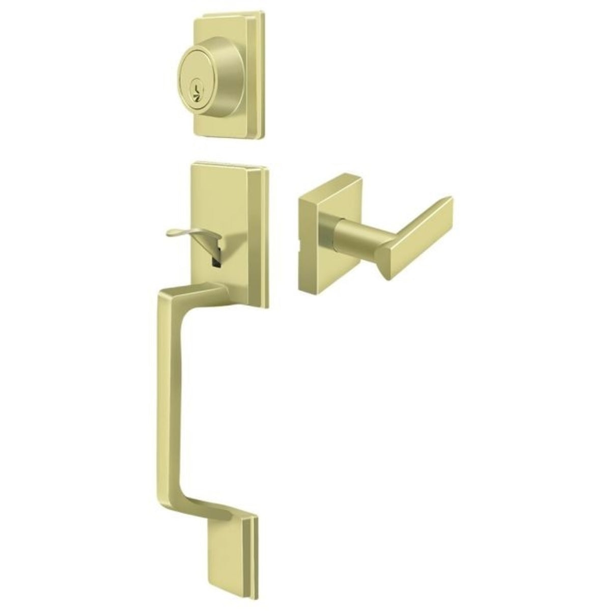 Deltana PRHHLU3 Highgate Handleset Lever Entry, Bright Brass