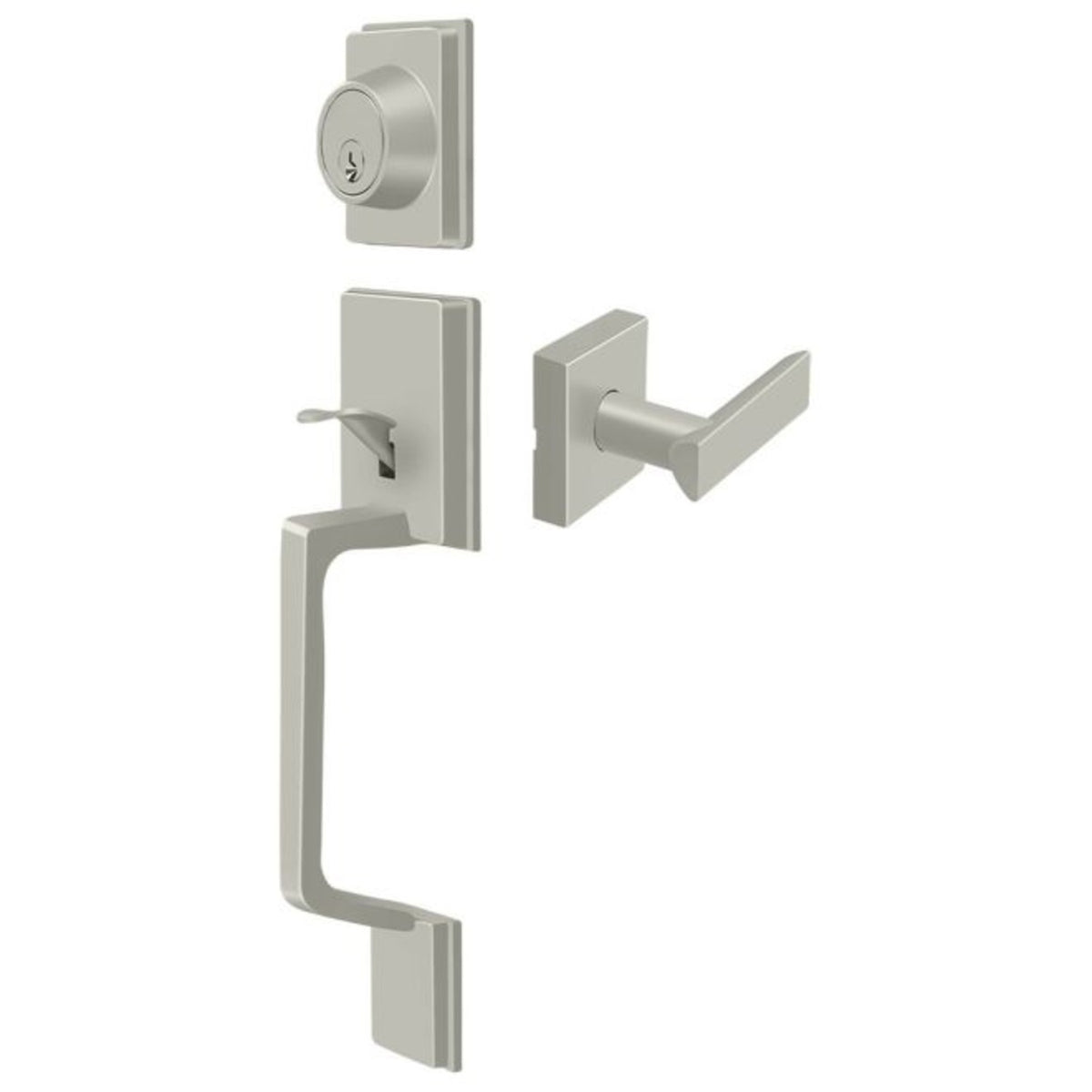 Deltana PRHHLU15 Highgate Handleset Lever Entry, Satin Nickel