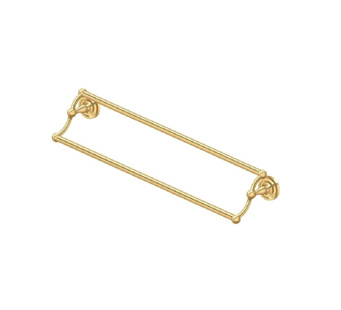 Deltana R2006-CR003 R-Series Double Towel Bar, 24", Lifetime Brass
