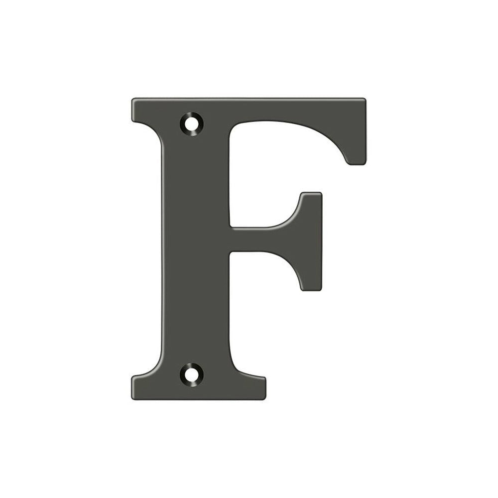 Deltana RL4F-10B Residential Letter F, Oil Rubbed Bronze, 4"
