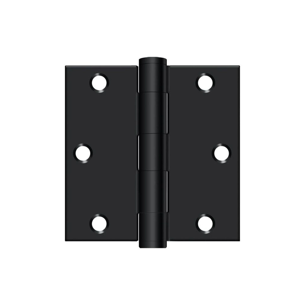Deltana S35HD1B Square Door Hinge, Paint Black, 3-1/2" x 3-1/2"