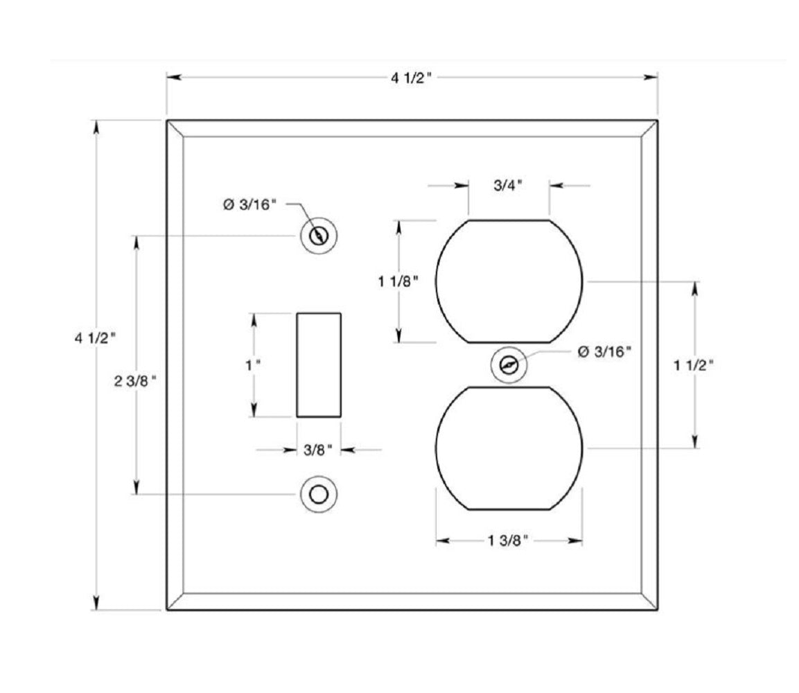 Deltana SWP4762U10B Double Outlet Switch Plate, Oil Rubbed Bronze