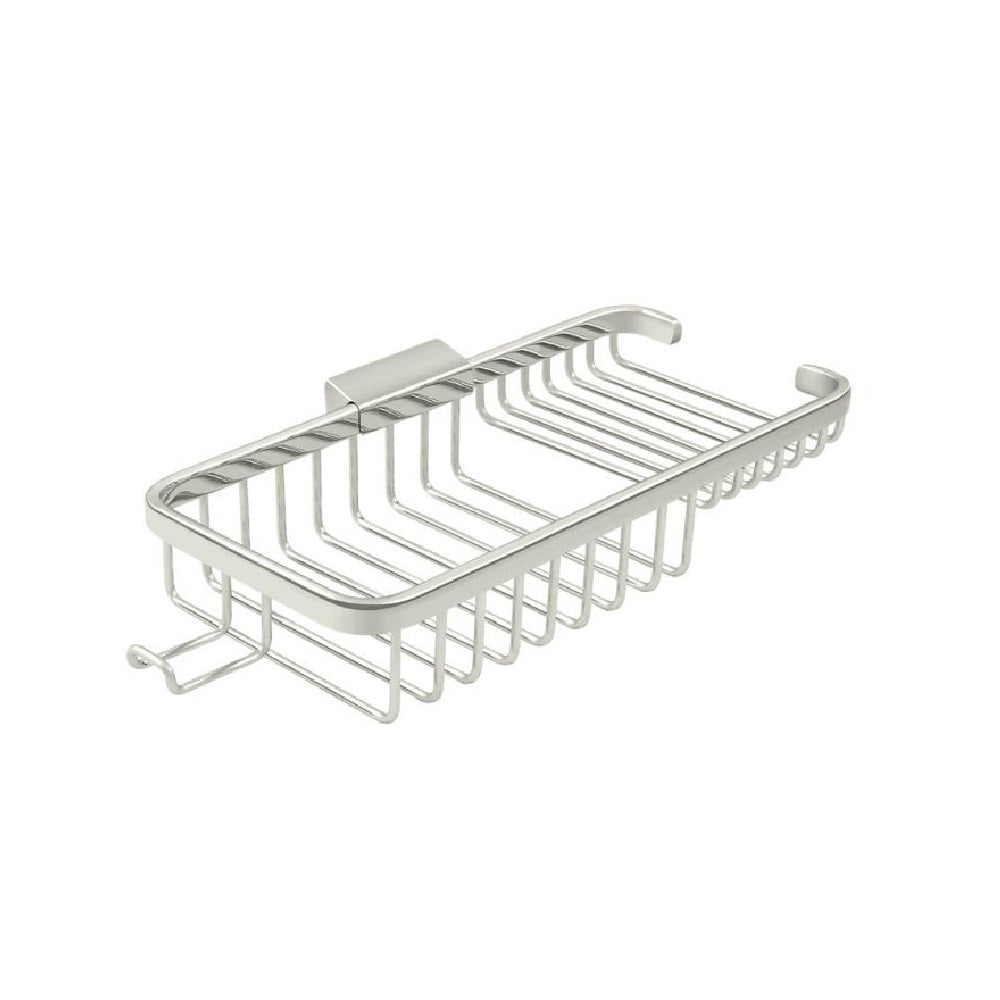 Deltana WBR1051HU14 Rectangular Wire Basket with Hook, 10", Polished Nickel