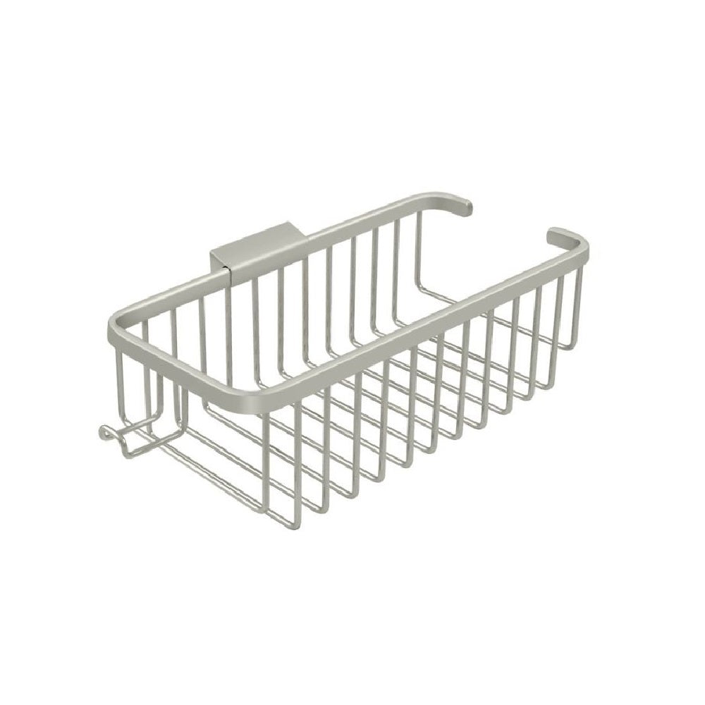 Deltana WBR1054HU15 Rectangular Wire Basket with Hook, 10", Brushed Nickel