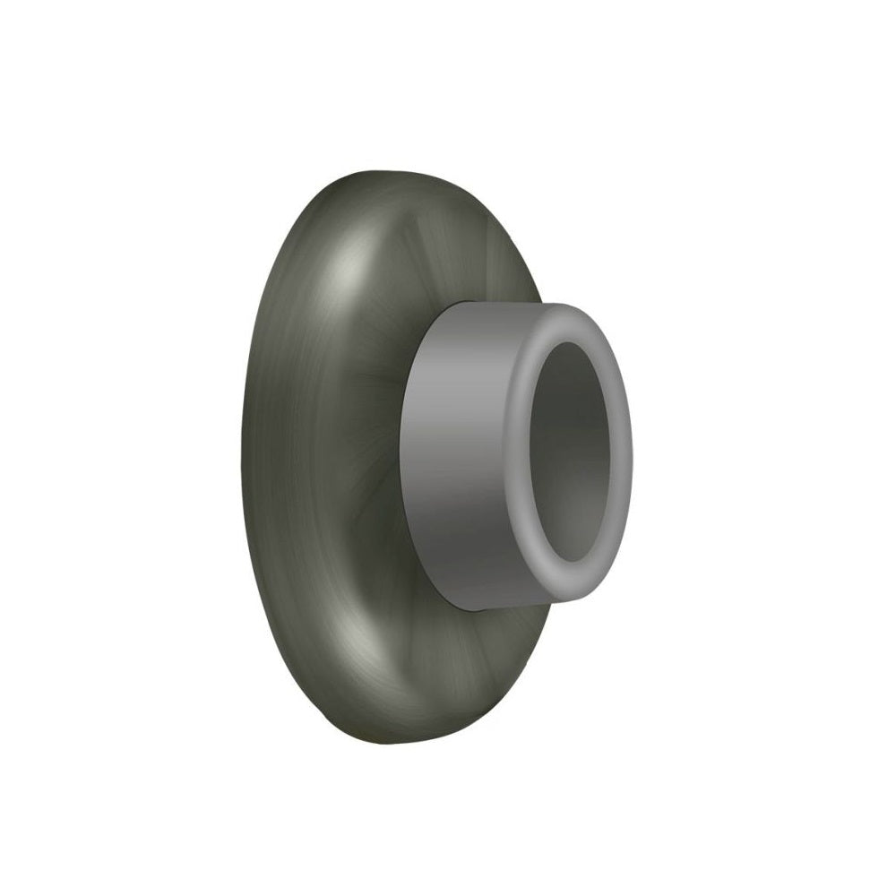 Deltana WB250U15A Wall Mount Concave Flush Bumper, 2-1/2"-Dia, Antique Nickel