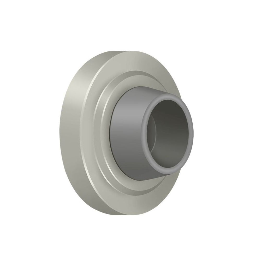 Deltana WB238U15 Concave Flush Bumper, 2-3/8"-Dia, Brushed Nickel