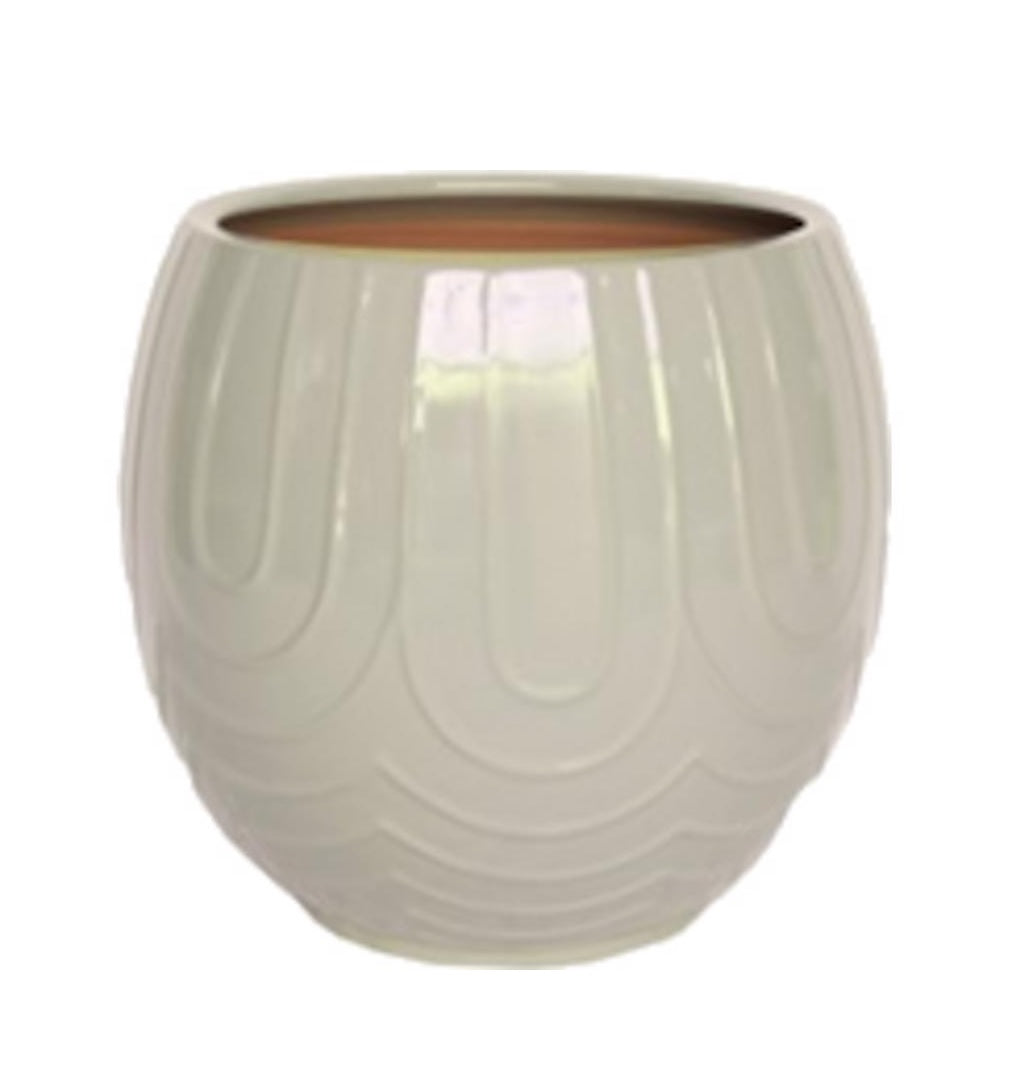Deroma 322910PA Charon Planter, Ceramic, Cream