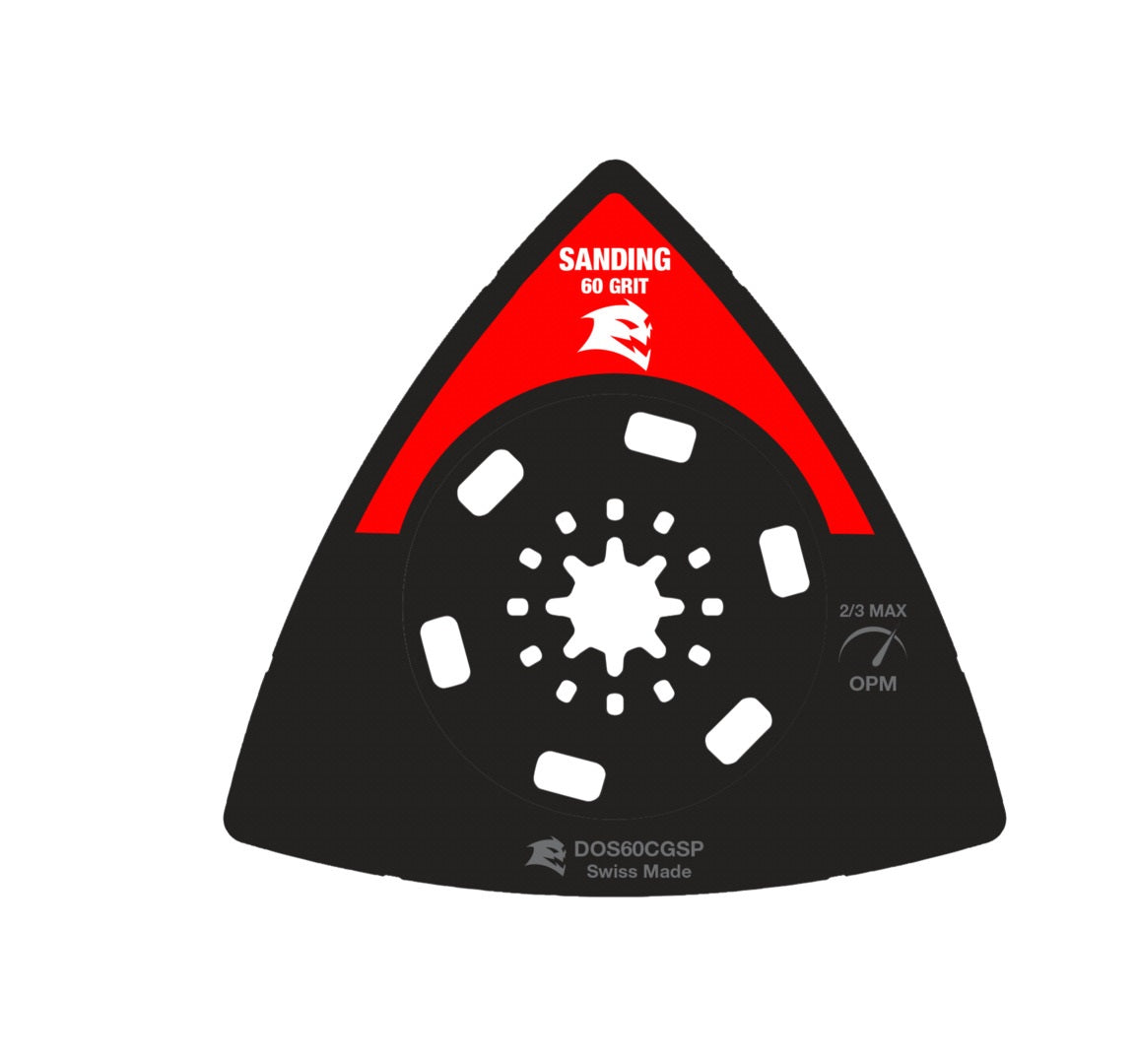 Diablo DOS60CGSP 60 Grit Starlock Carbide Grit Oscillating Sanding Plate, 3-1/2 in