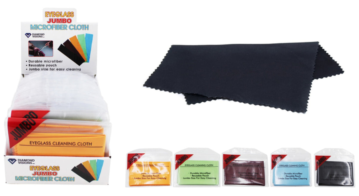 Diamond Visions 11-1565 Eyeglass Cleaning Cloth, Assorted Colors