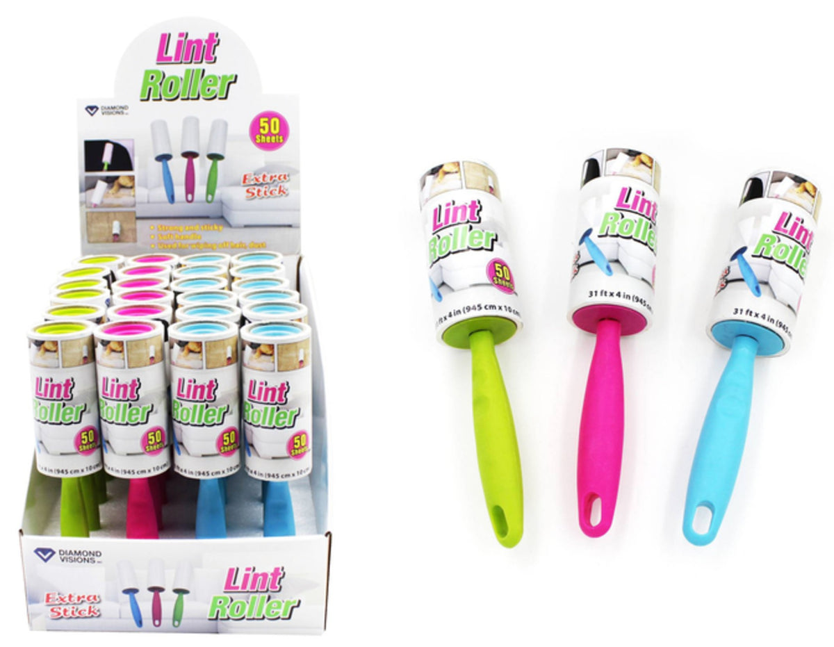 Diamond Visions 11-1486 Lint Roller, Assorted Colors