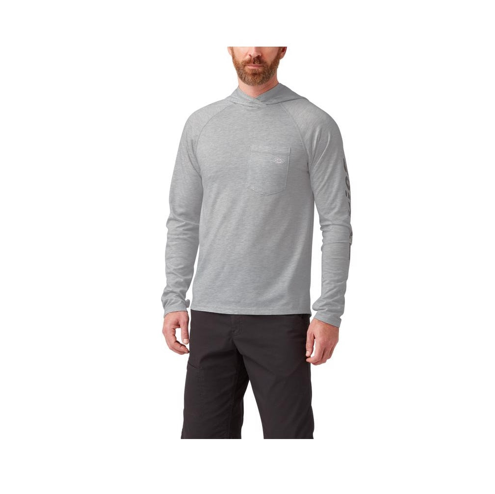 Dickies SL607AG2X Pullover Long Sleeve Tee Shirt, Cotton Polyester Blend