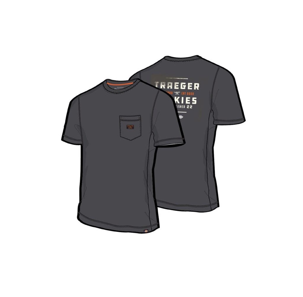 Dickies TRGSS1CH2X Traeger Tee Shirt, Charcoal Grey, XXL