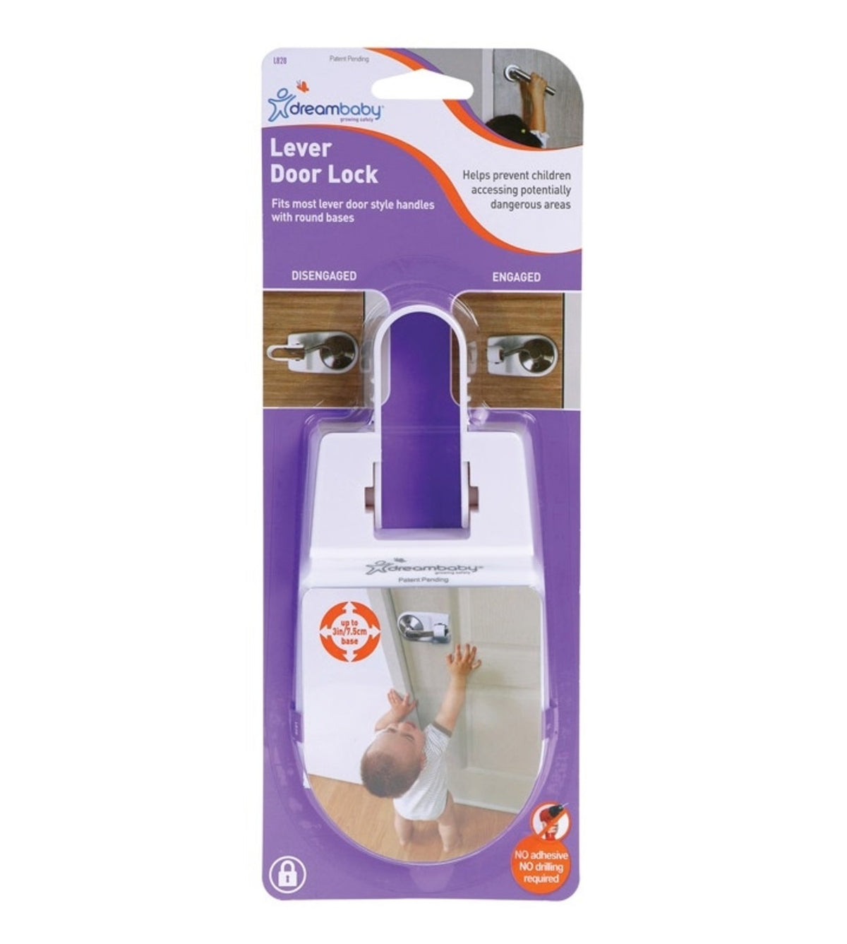 Dreambaby L828 Lever handle Lock, White