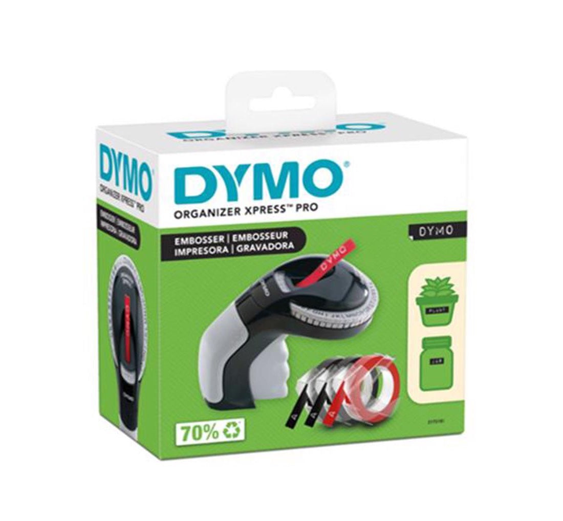 Dymo 2175191 Organizer Xpress Embossing Label Maker, Black/White