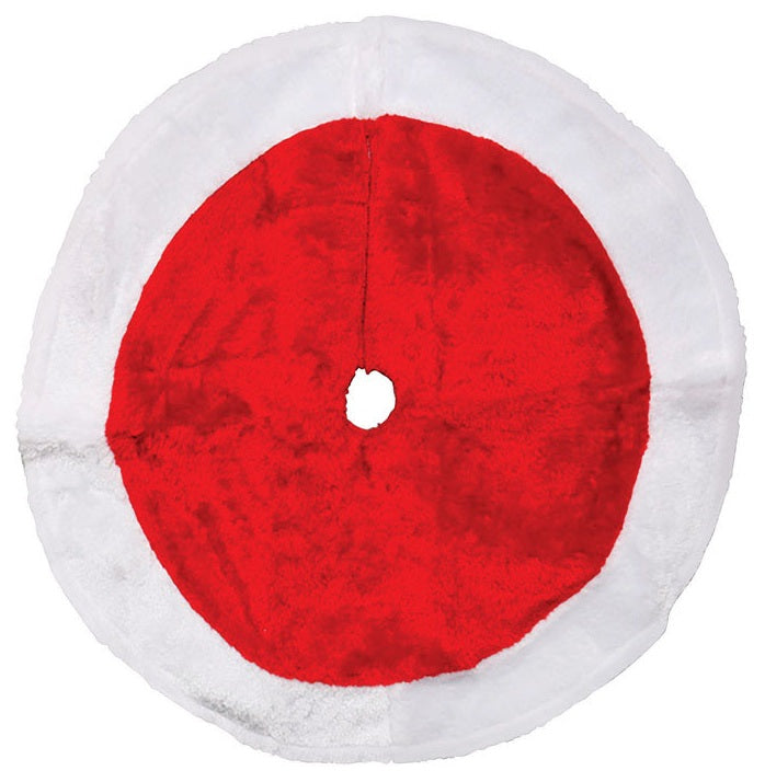 Dyno 2186809-1AC Plush Christmas Tree Skirt, Red, 18"