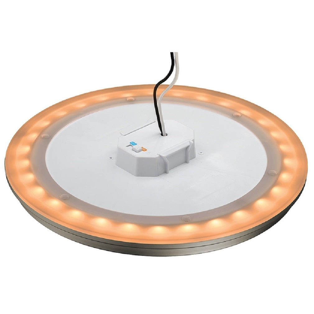 ETI 56572114 LED Ceiling Light Fixture with Nightlight, Brushed Nickel
