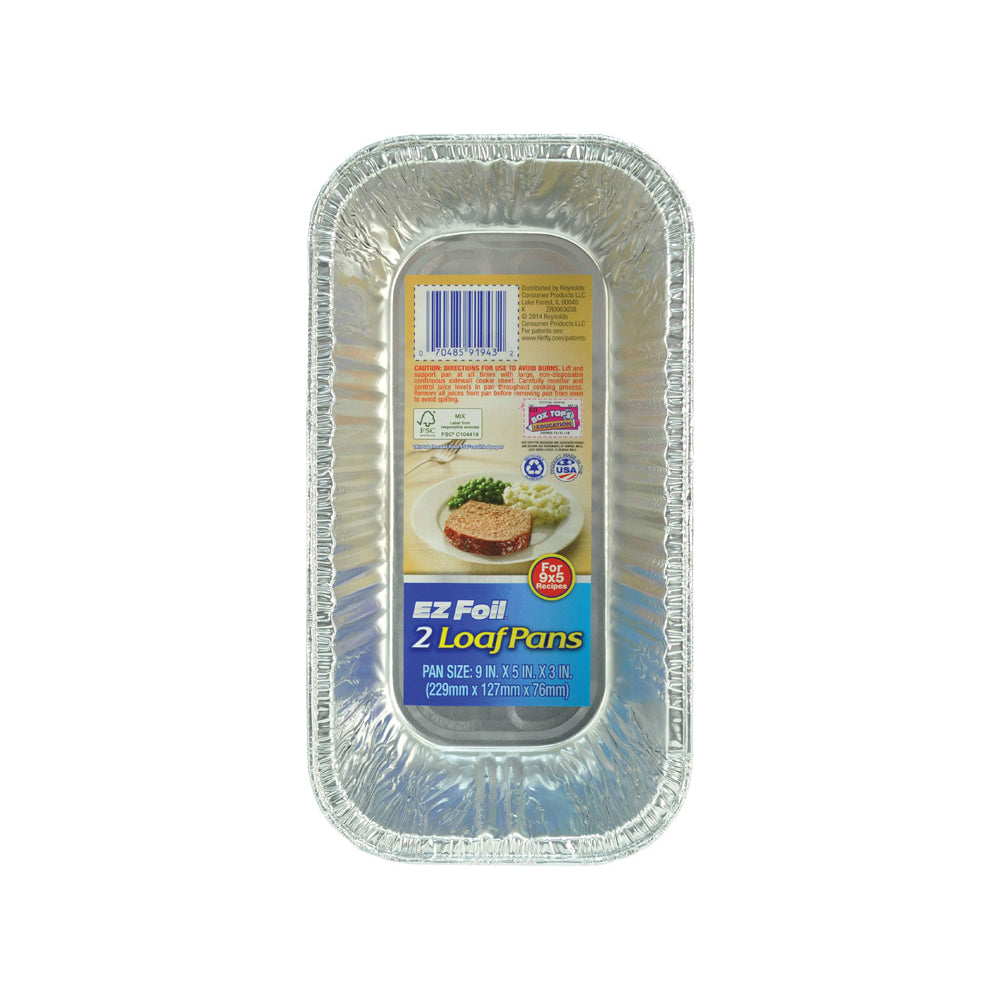 EZ Foil Z91943 Loaf Pan, Silver, 5" X 9" x 3"
