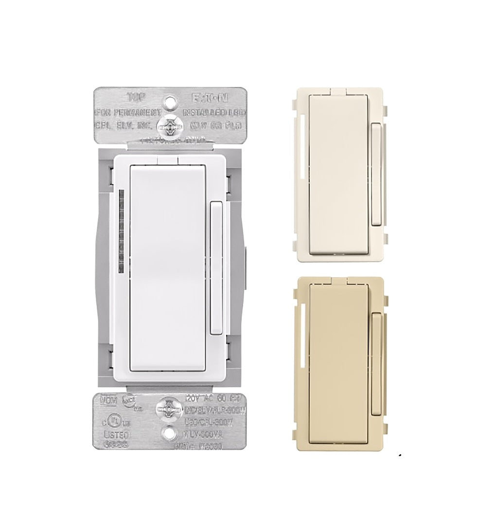Eaton WFD30-C2-SP-L 3 -Way Smart Dimmer Switch, 1 -Pole, Light Almond/Ivory/White
