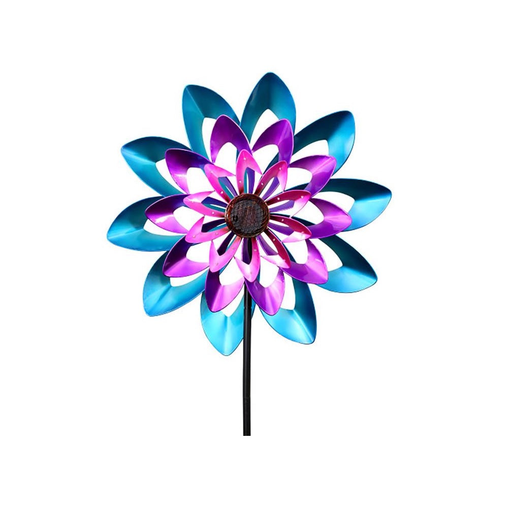 Exhart 19030-RB-A Pinwheel Garden Stake Spinner, 26 Inch