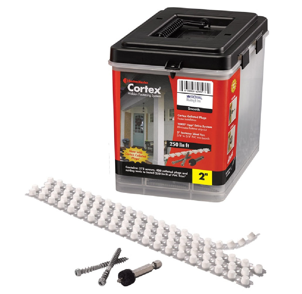 FastenMaster CTXTCL-RY250SM Cortex Trim Screws with Plugs, 9 x 2" L