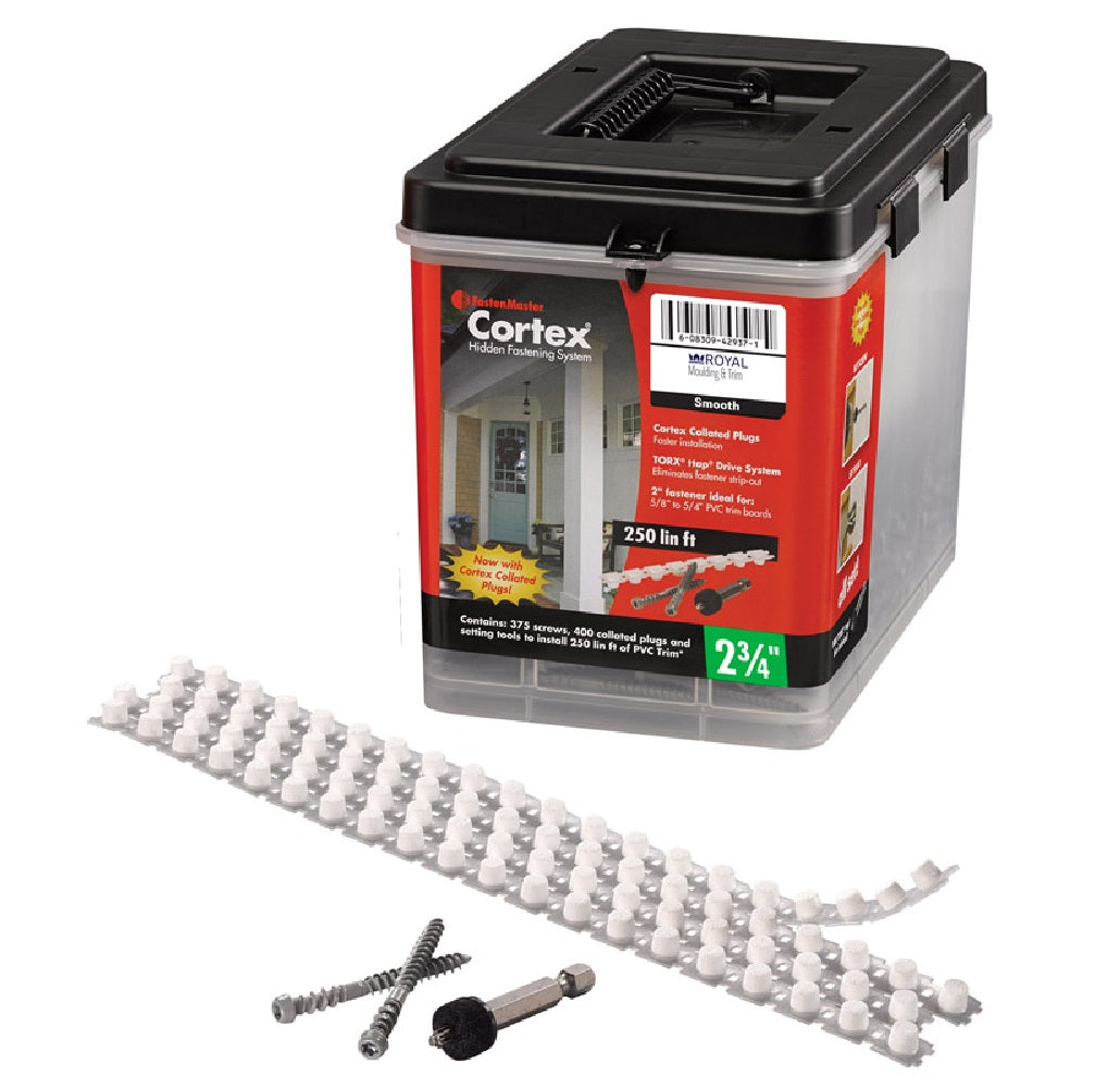 FastenMaster CTXTCL234-RY2SM Cortex Trim Screws with Plugs, 9 x 2-3/4"
