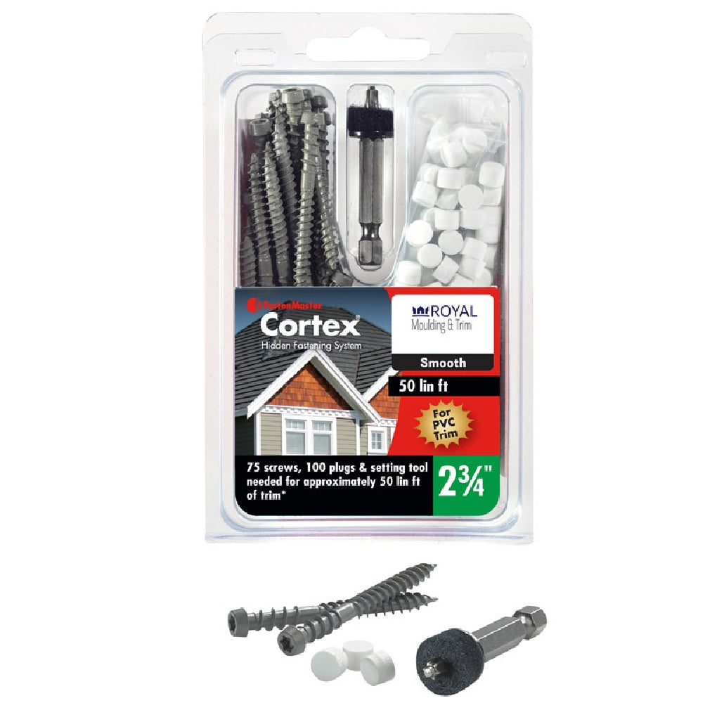 FastenMaster CTXT234-RY50SM Cortex Trim Screws with Plugs
