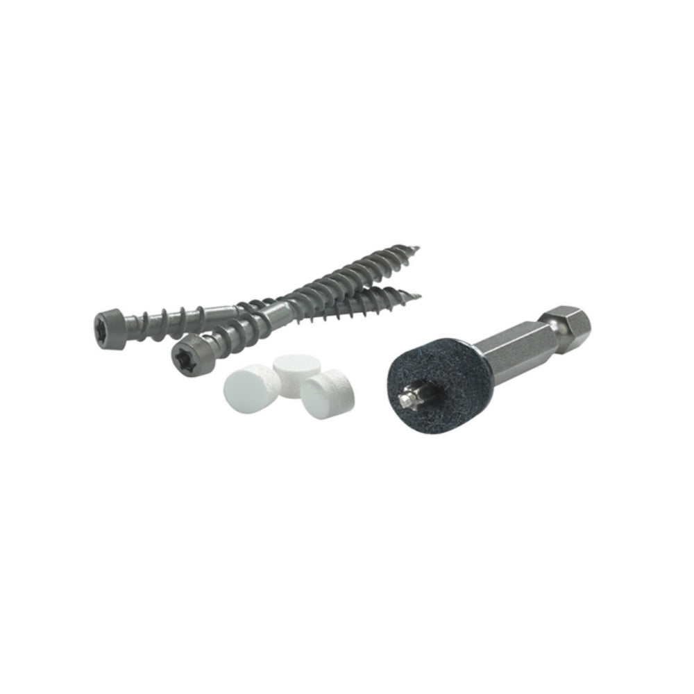 FastenMaster FMCTXTCL-RY250GN Cortex  Star Coated Trim Screws with Plugs, #9 x 2"