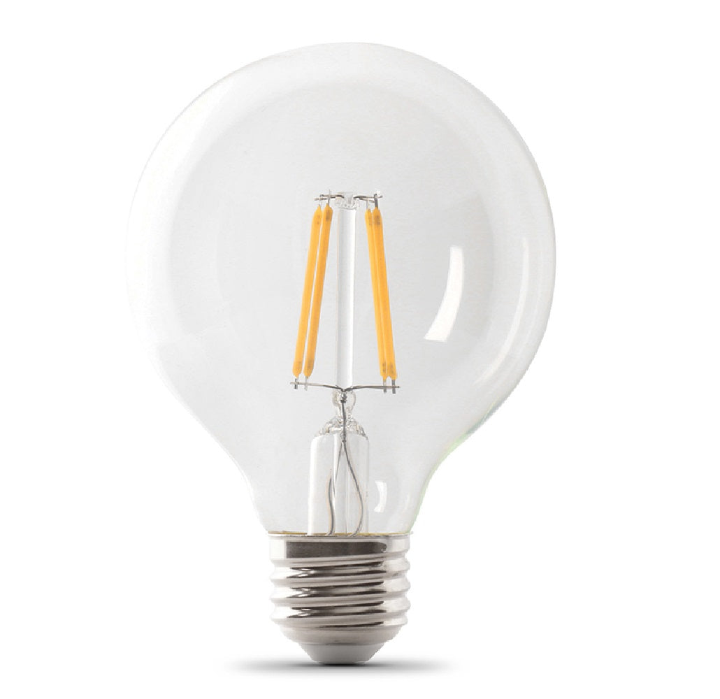 Feit Electric BPG25100827FLED G25 E26 Filament LED Bulb, Soft White