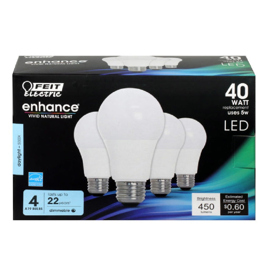 Feit Electric OM40DM/950CA/4 Enhance Dimmable LED Bulb, Daylight, 5 W