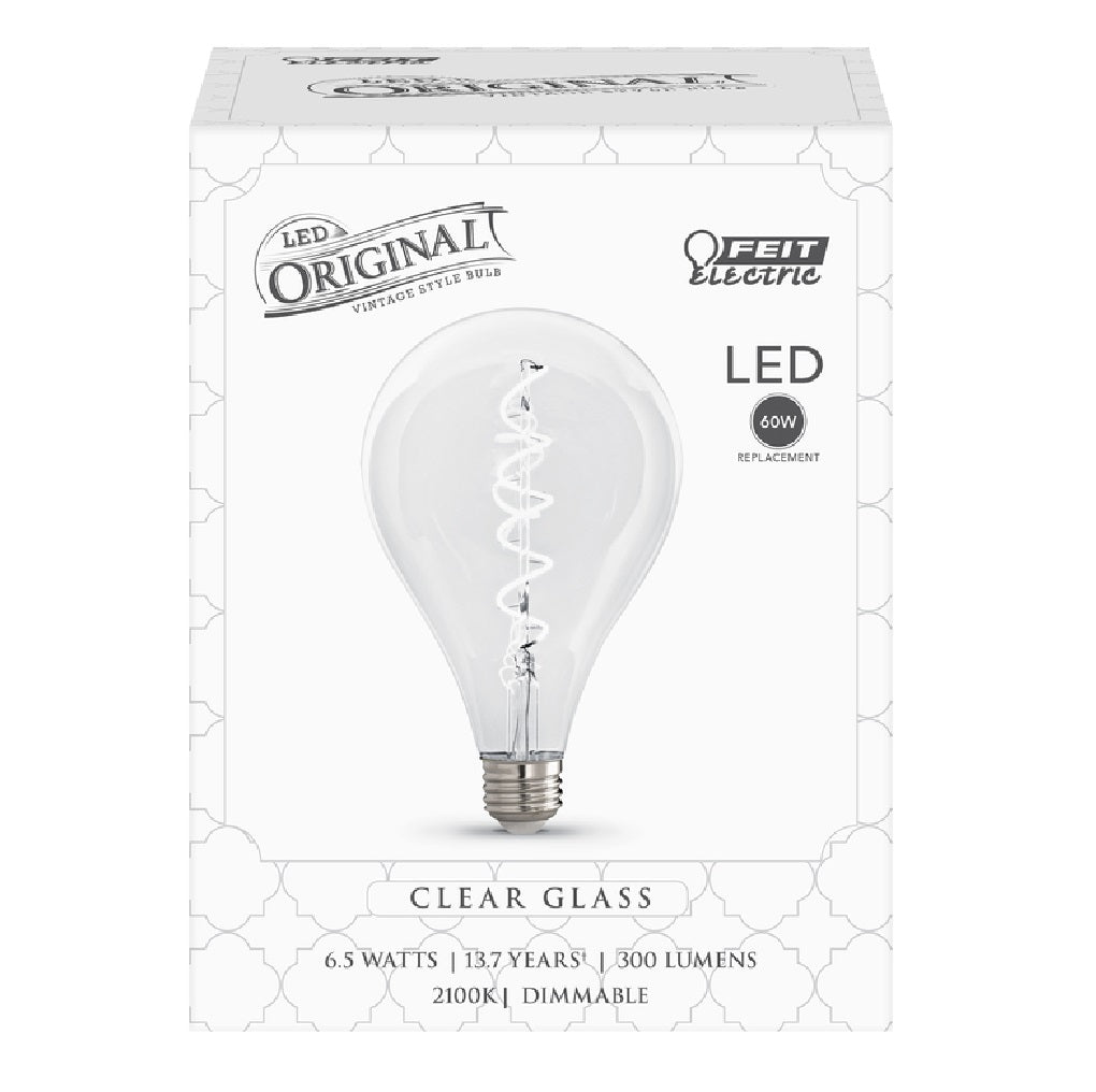 Feit Electric PS40/S/CL820FIL Original Vintage Filament LED Bulb, 6.5 W