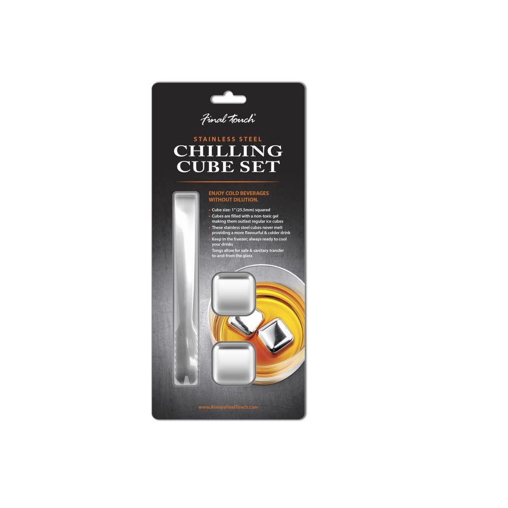 Final Touch FTA7025 Chilling Stones, Silver, Stainless Steel