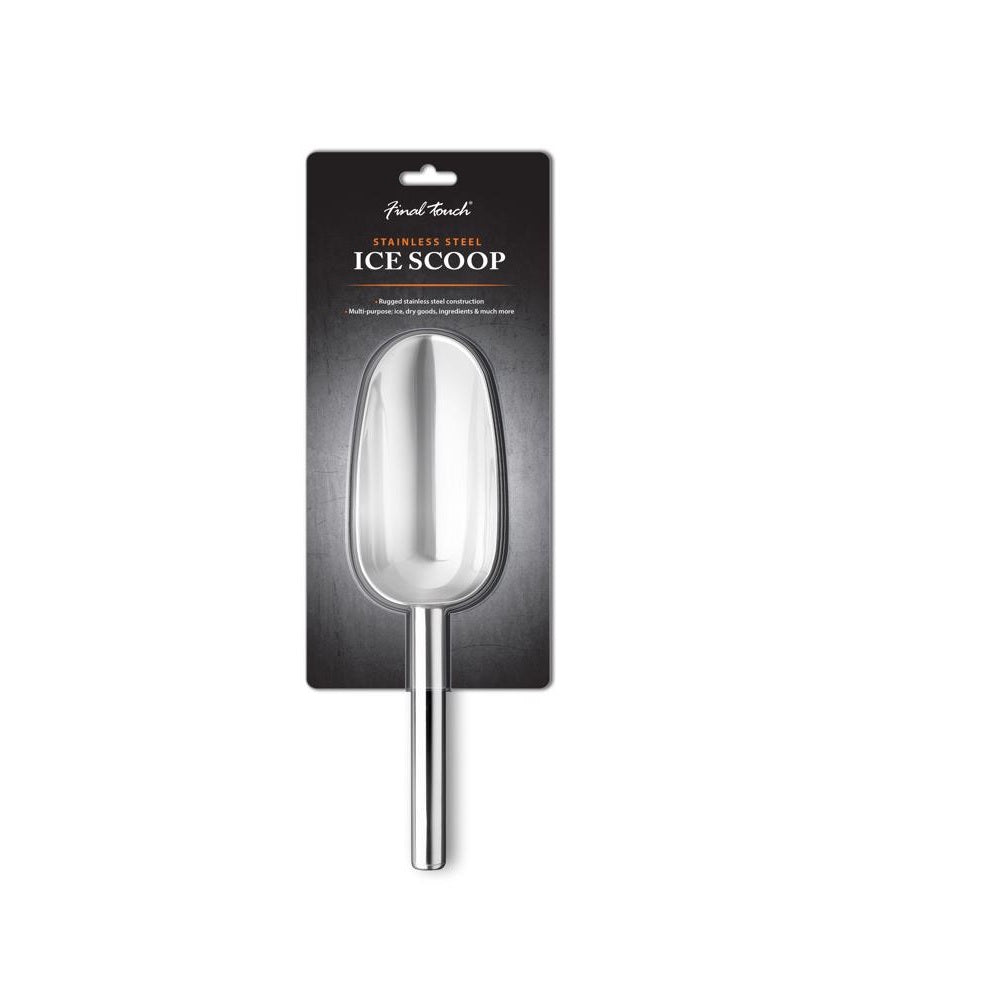 Final Touch FTA7017 Ice Scoop, Silver, Stainless Steel