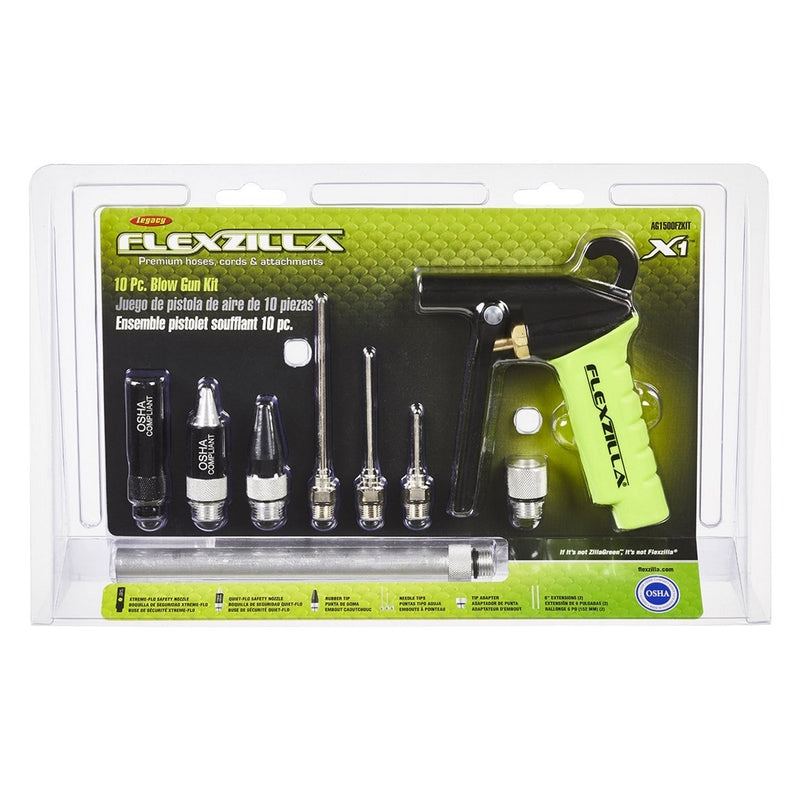 Flexzilla AG1500FZKIT Air Blow Gun Kit, 10 Piece