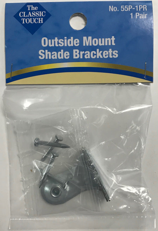 Friedland 55P-1PR Outside Mount Roller Shade Bracket, Silver