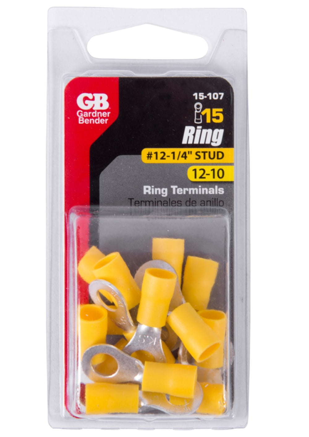 Gardner Bender 15-107 Insulated Ring Terminal, 12-10 Gauge