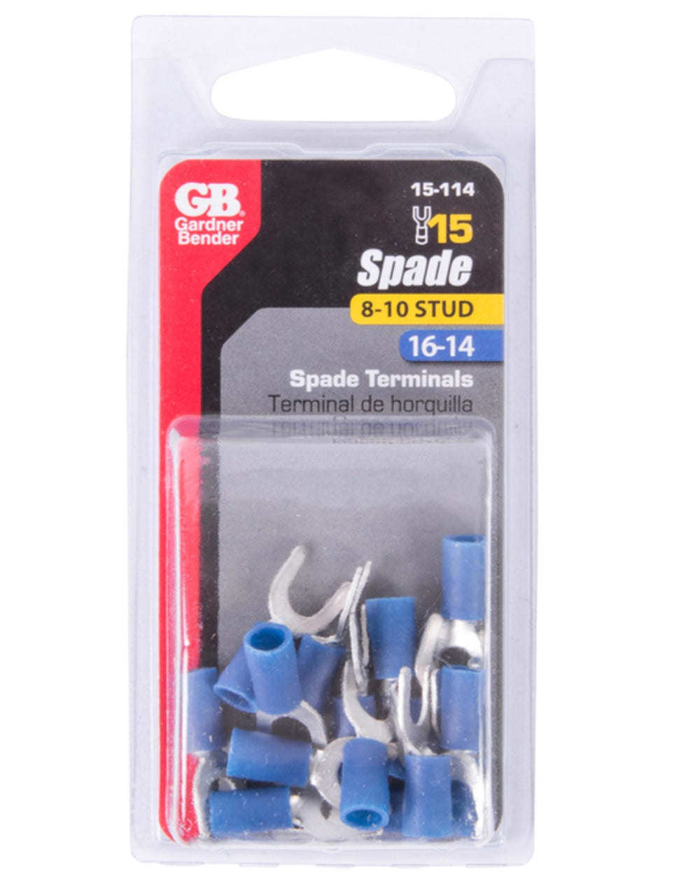 Gardner Bender 15-114 Spade Terminal, 16-14 Gauge, Blue