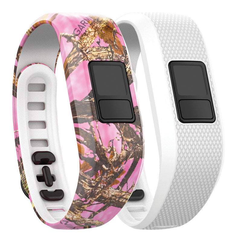 Garmin 010-12452-32 Vivofit 3 Regular Size Activity Tracker Bands, Plastic/Rubber, Pink Camo/White