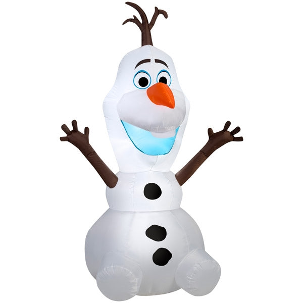Gemmy 12696 Christmas Airblown Sitting Olaf Inflatable, Fabric