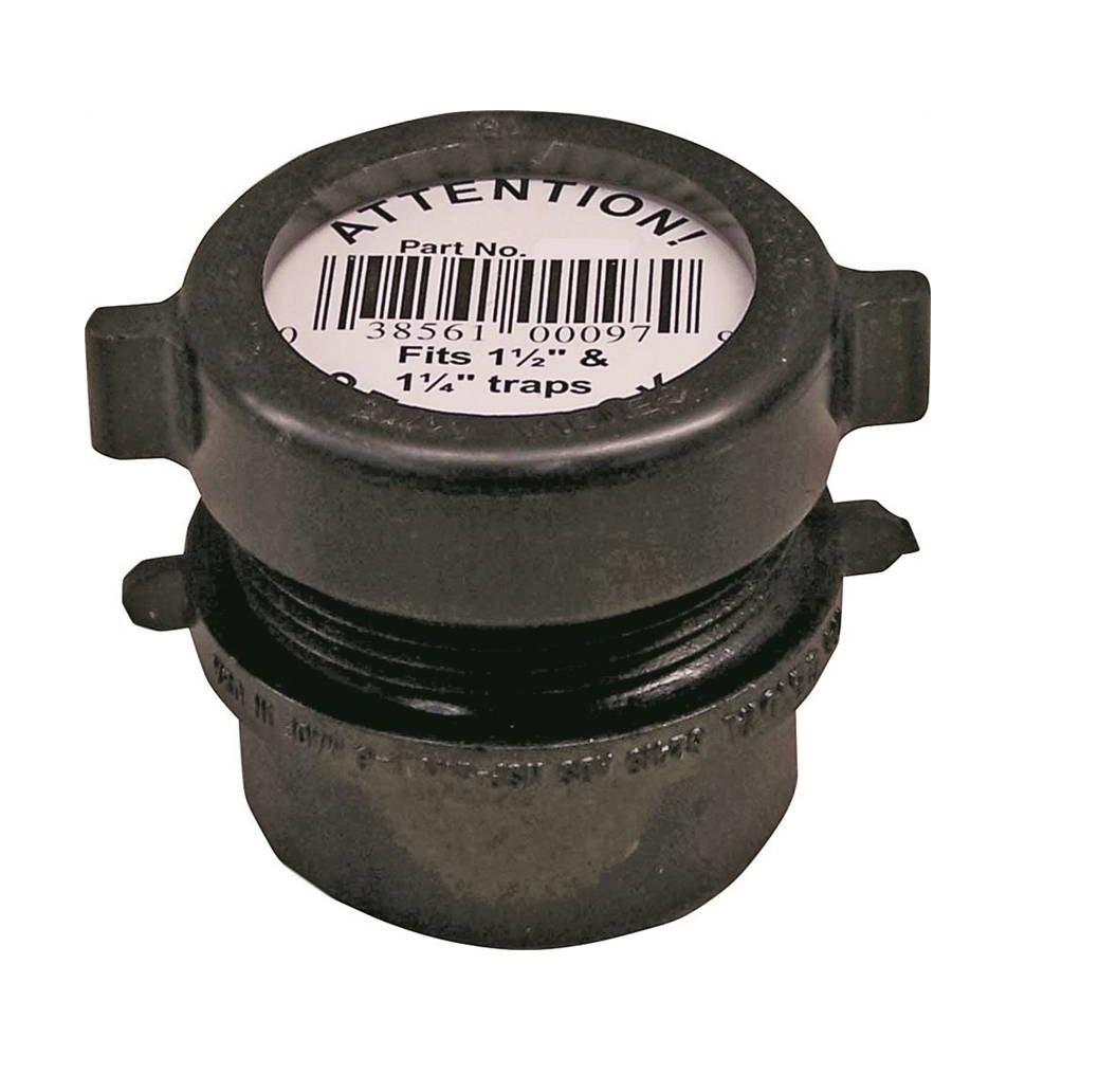 Genova 102858ABC/103211Y 800 Series Fitting Trap Adapter, Black, 1-1/2 in