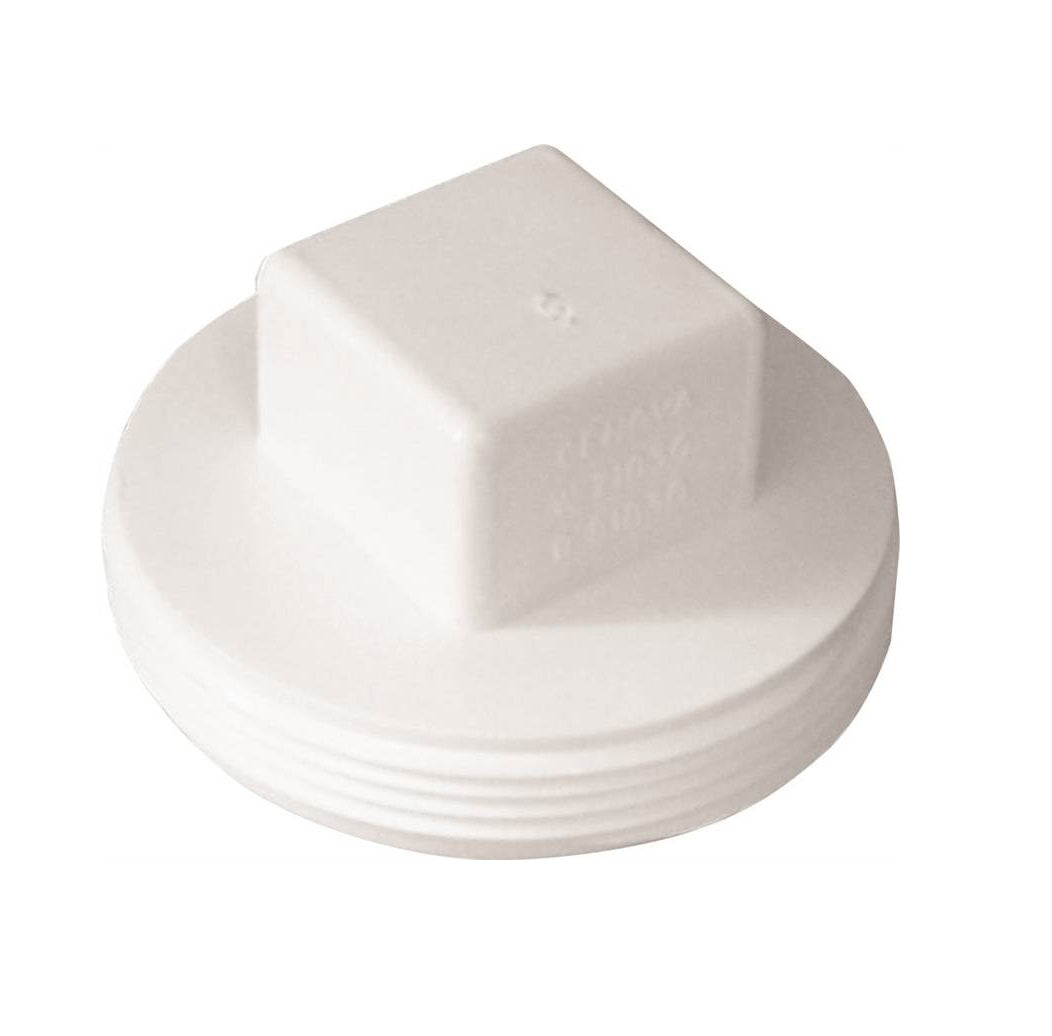 Genova 414450BC Pipe Plug, White, 4 in