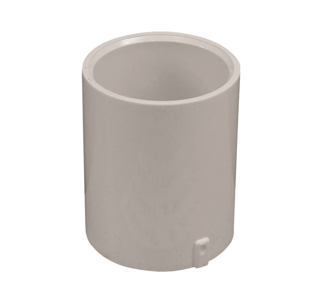 Genova 429010BC 300 Series Extended Pipe Coupler, White, 1 in Slip