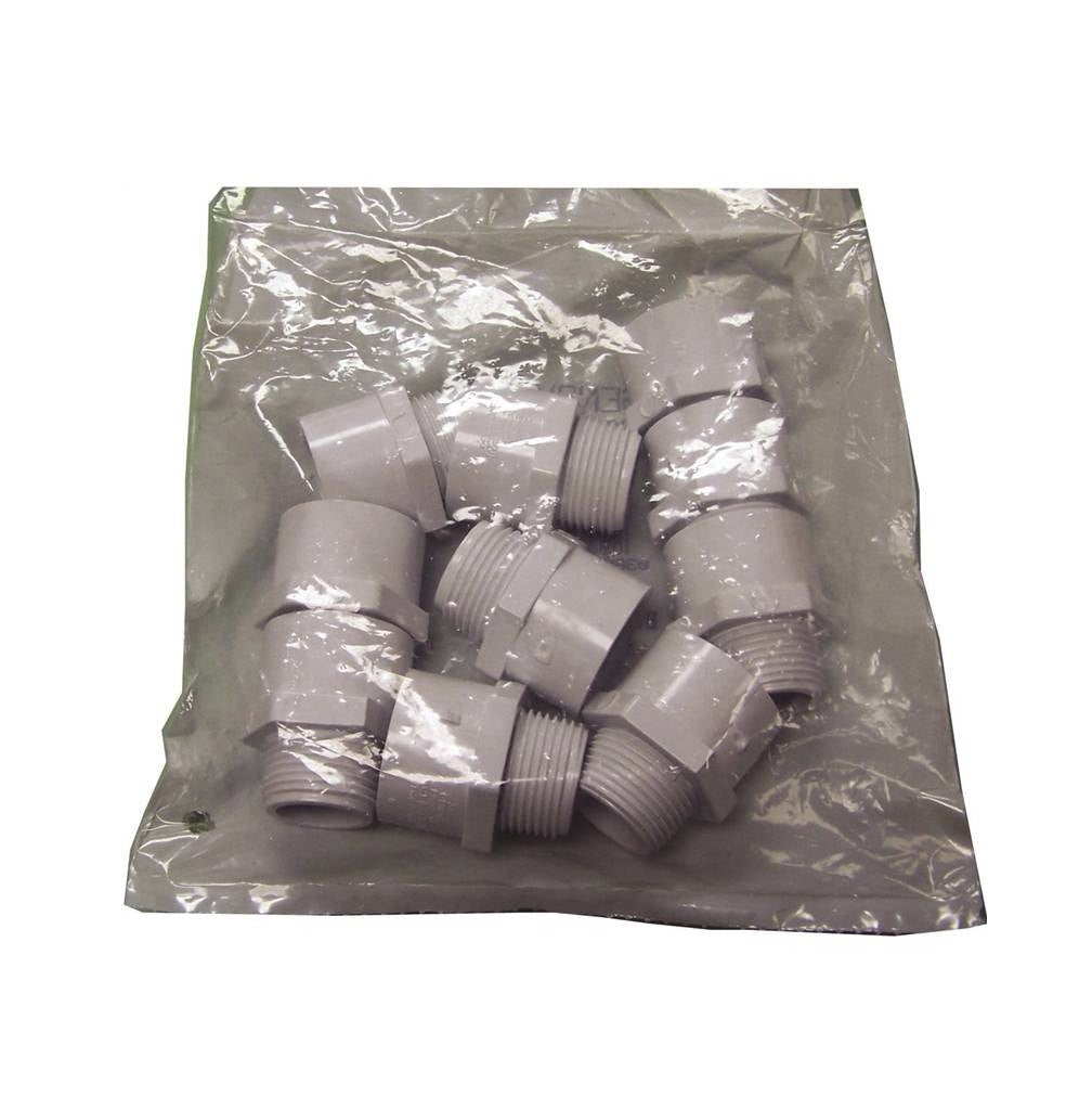 Genova 436007CPRMC 300 Series Pipe Adapter, White, 3/4 in x 3/4 in