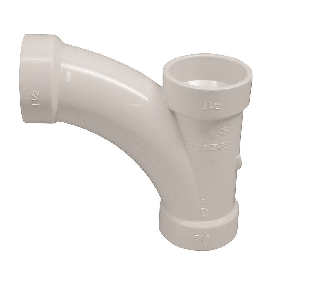 Genova 194301 Pipe Tee-Wye, 1-1/2 in Hub, White