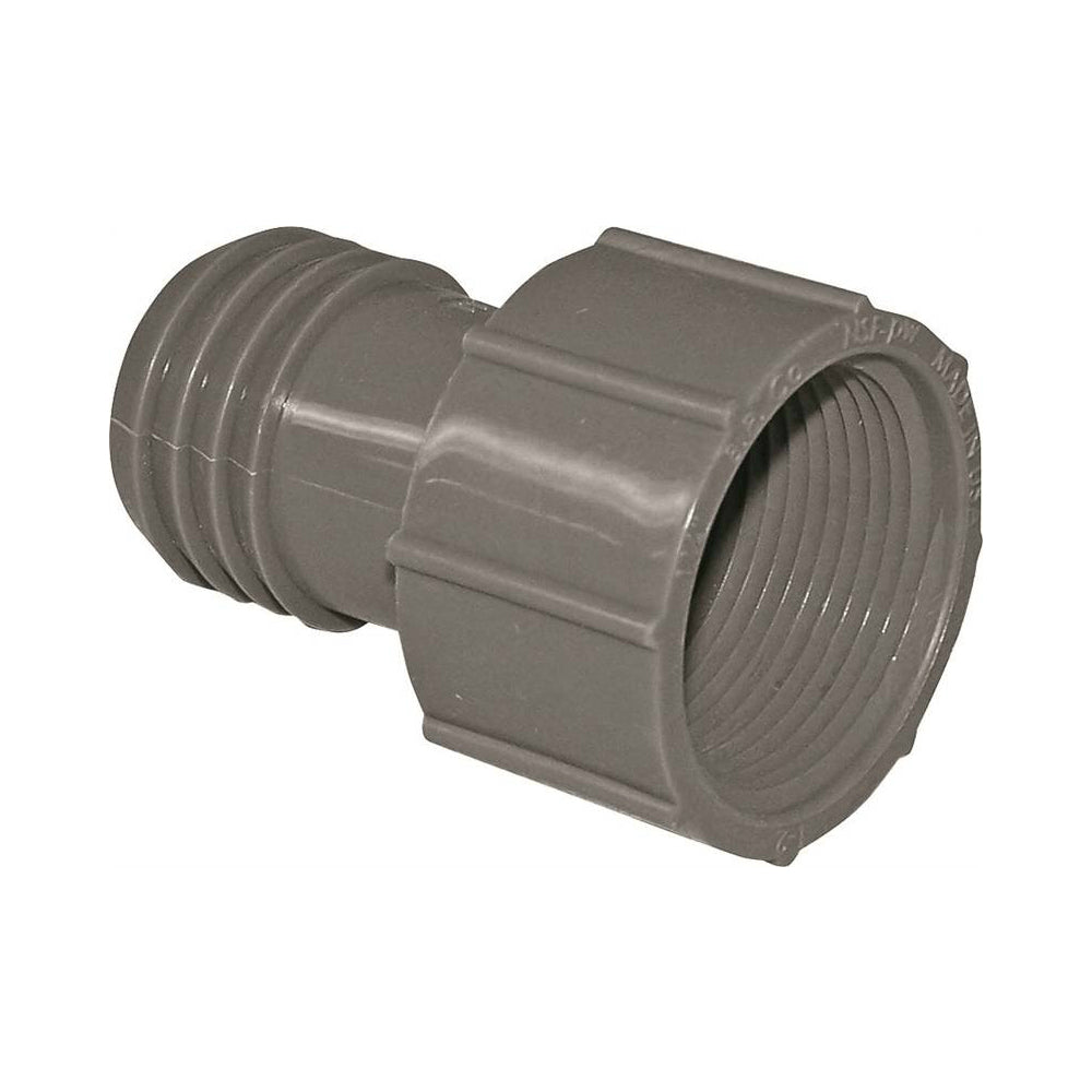 Genova UPVCFA-12 Female Insert Polypropylene Hose Adapter, 1-1/4 in Insert x FIP
