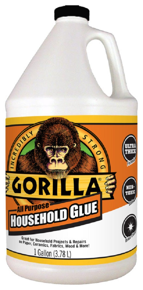 Gorilla 102473 Glue, Liquid, White, 1 Gallon
